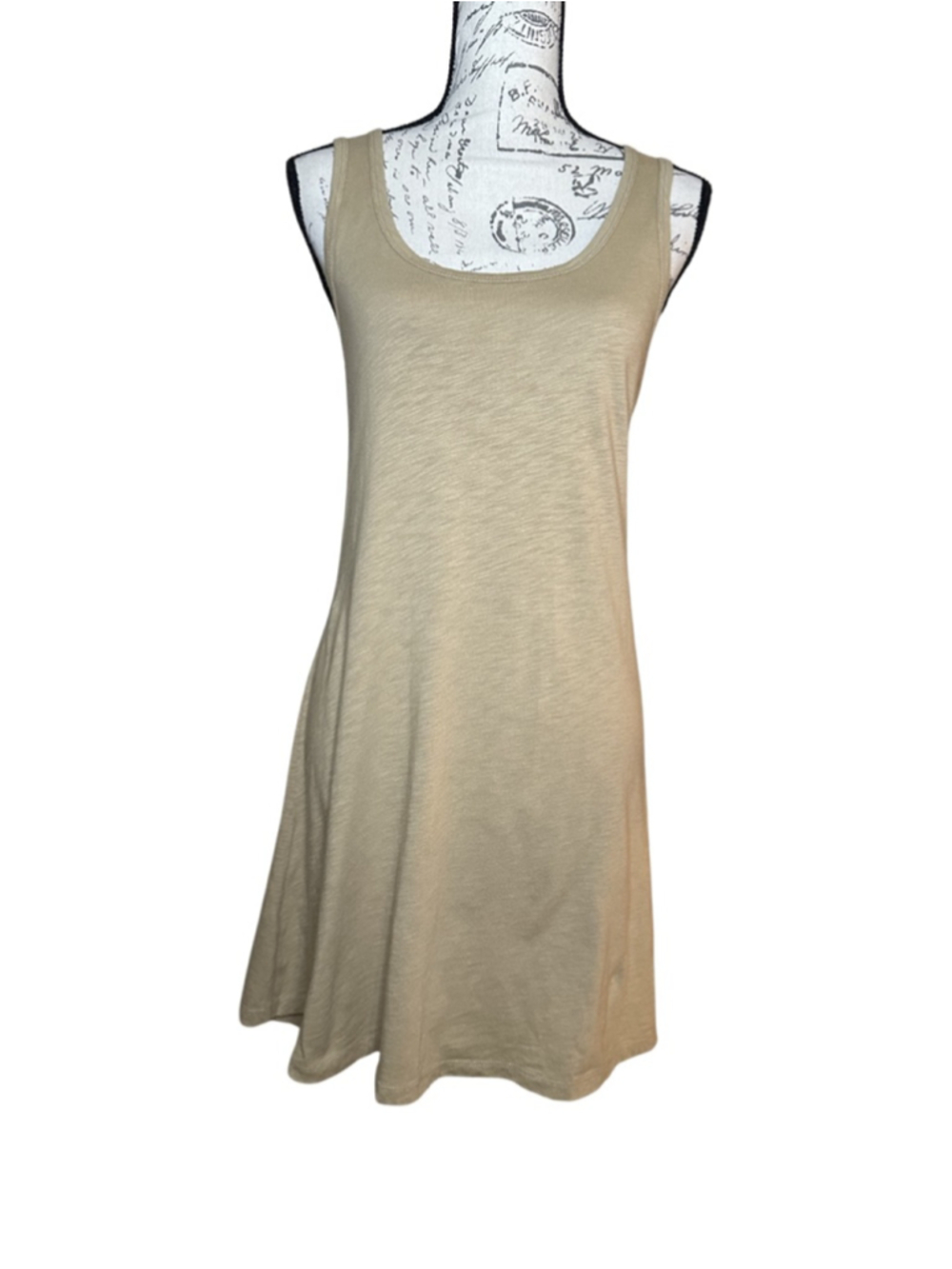 J. Crew Size Small Heathered Beige Scoop Neck Tank Swing Dress